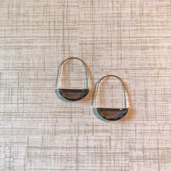 Anthropologie Crescent Hoop Earrings - Picture 2 of 5
